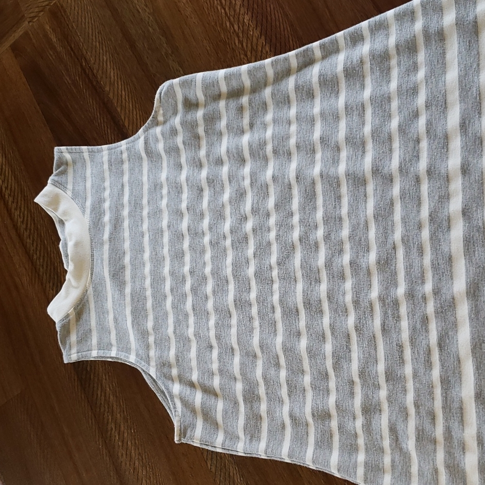 Grey and white dress